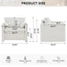Giga ivory white fixed modern accent arm chair with plush chenille upholstery and high resilience cushion for comfortable seating.