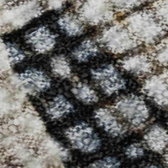 10' X 14' Abstract Washable Area Rug With UV Protection (717560) - Linen / Beige