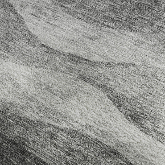 10' X 14' Abstract Washable Area Rug With UV Protection (686324) - Gray / Silver