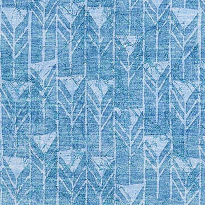 10' X 14' Geometric Washable Area Rug With UV Protection (647068) - Blue / Ivory