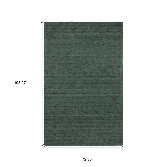 6' X 9' Wool Hand Tufted Area Rug - Teal And Blue