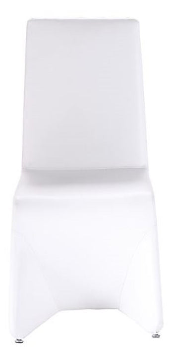 Faux Leather Dining Room Side Chairs (Set of 2) - White