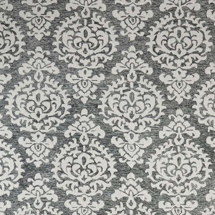9' X 12' Floral Hand Tufted Area Rug - Gray