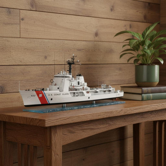 Hand Painted Model Boat (624523) - White