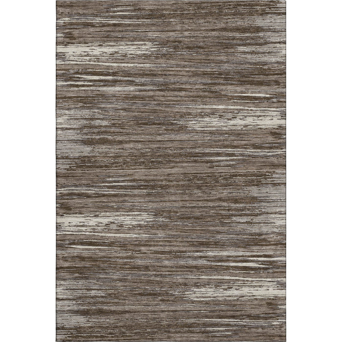 10' X 14' Striped Washable Area Rug With UV Protection (671210) - Brown / Beige