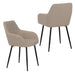 Set of two beige Giga dining chairs with wide seats and supportive backrests, ideal for modern dining rooms.