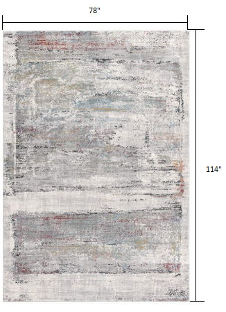 7' x 10' Abstract Irregular Blocks Area Rug - Gray