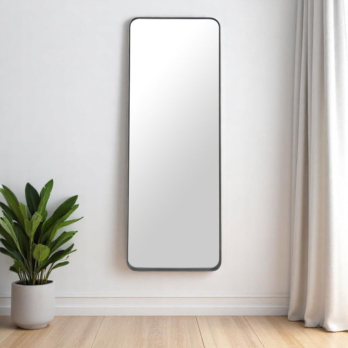 66" Steel Framed Full Length Mirror - Black