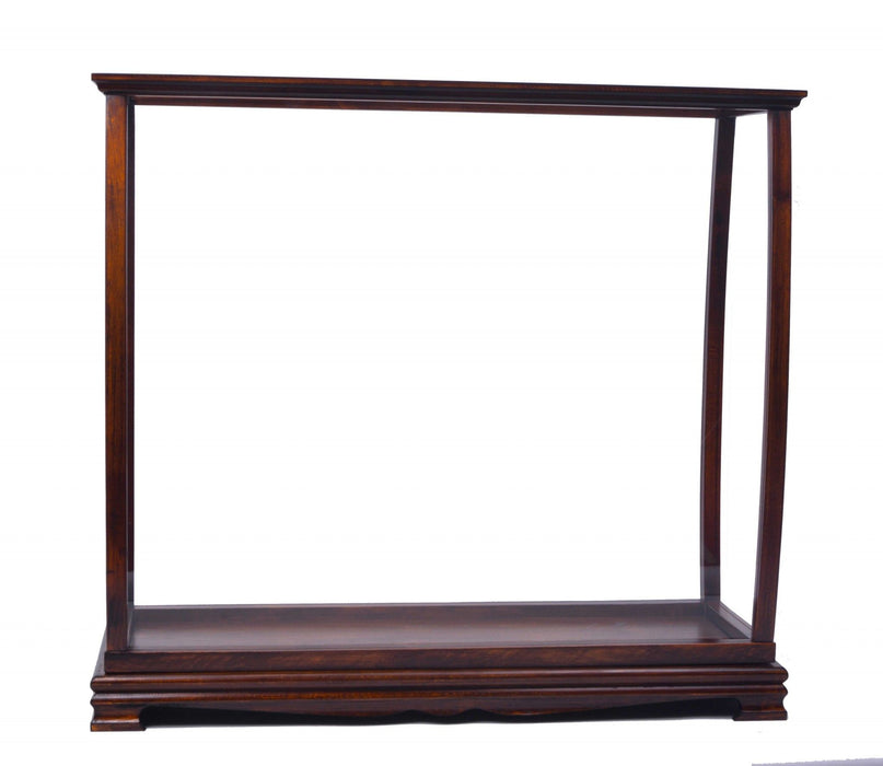 13" Glass Standard Display Stand - Dark Brown