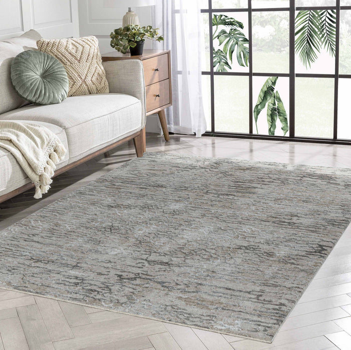 8' x 10' Abstract Stain Resistant Area Rug - Beige