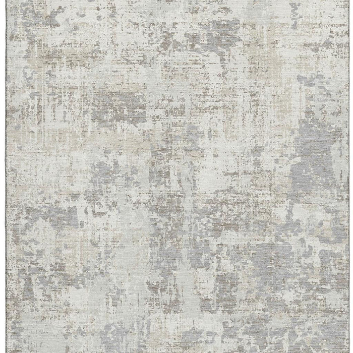 10' X 14' Abstract Washable Area Rug With UV Protection (679138) - Ivory / Gray