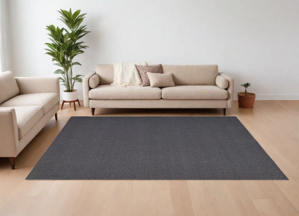 9' x 12' Hand Woven Area Rug - Dark Gray