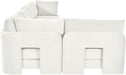 Meridian Furniture Hammond velvet performance fabric L-shaped sectional with five stationary sofa pieces in a modern living room setting.