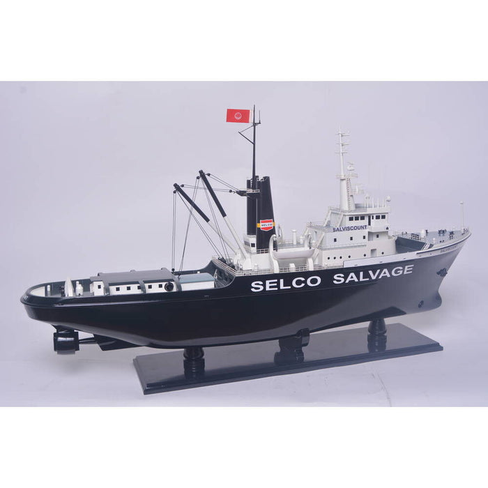 Hand Painted Model Boat (627521) - Black / White