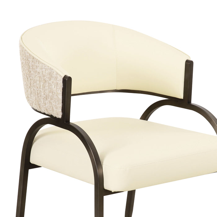 Tatum - Vegan Leather 2-Tone Dining Chair