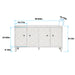 White wash Giga accent sideboard with four doors, wooden storage cabinet for living room, entryway, or dining room.
