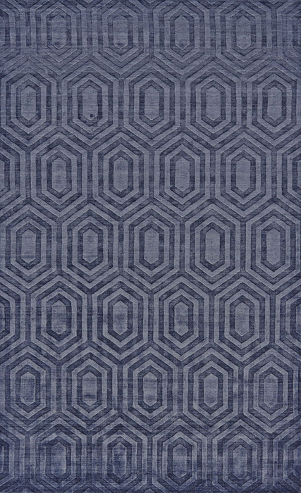 8' X 10' Geometric Hand Woven Area Rug (565660) - Blue