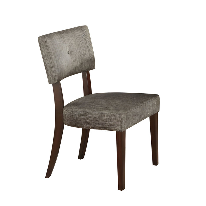 Tufted And Upholstered Fabric Open Back Dining Side Chairs (Set of 2) - Espresso