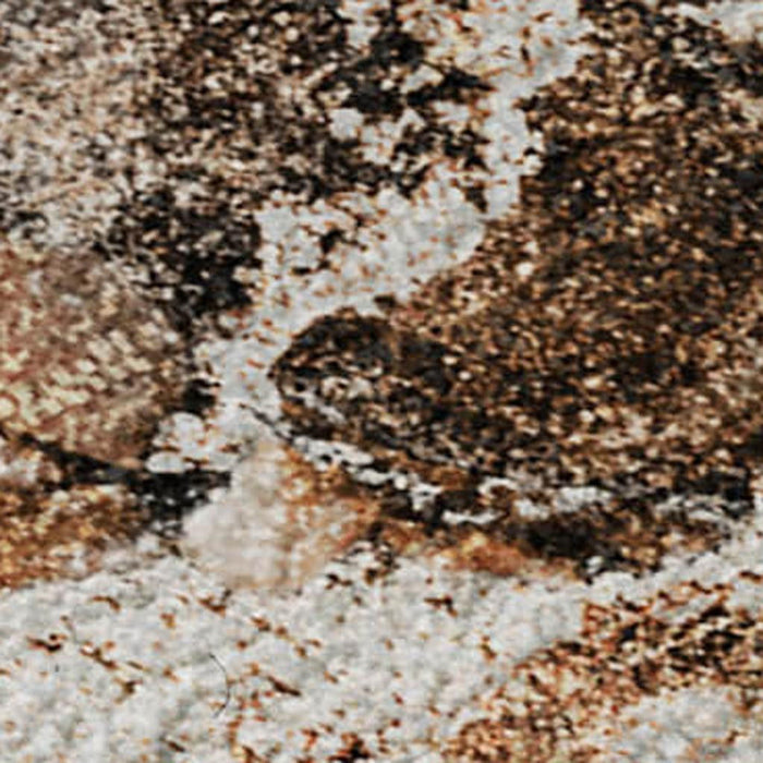 10' X 14' Abstract Washable Area Rug With UV Protection (647476) - Rust / Ivory
