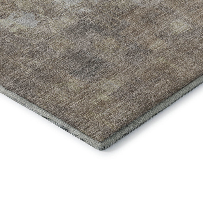 10' X 14' Abstract Washable Area Rug With UV Protection (718490) - Taupe / Ivory