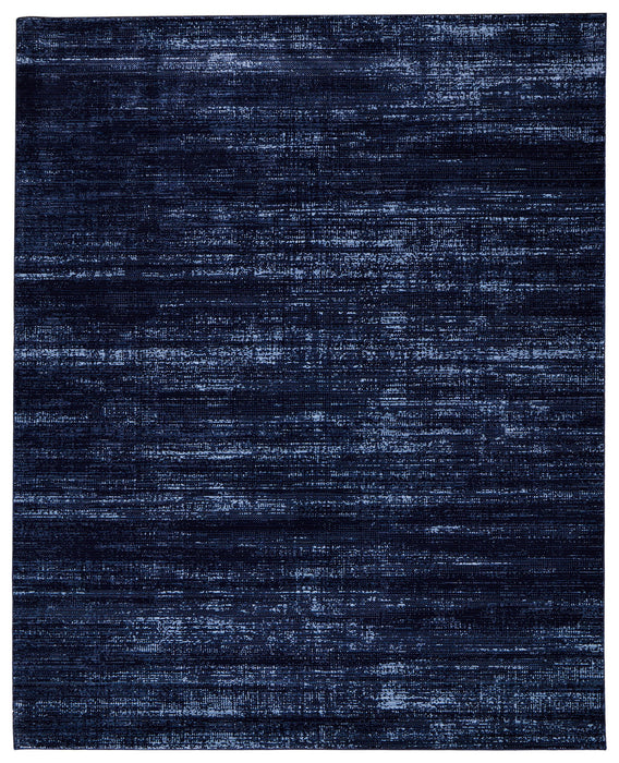 9' x 13' Power Loom Area Rug - Black And Blue