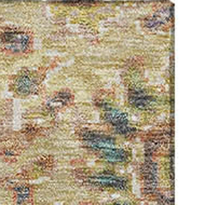 10' X 14' Oriental Washable Area Rug With UV Protection (710981) - Gold / Gray / Ivory