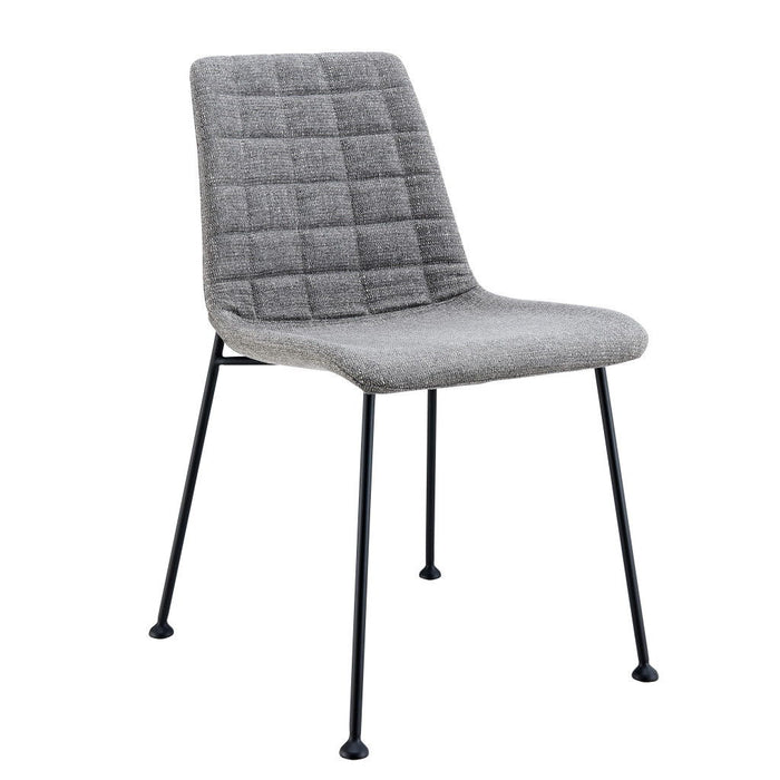 Upholstered Fabric Dining Side Chairs (Set of 2) - Light Gray
