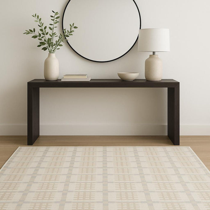 4' X 6' Geometric Area Rug (572512) - Ivory / Tan / Gray