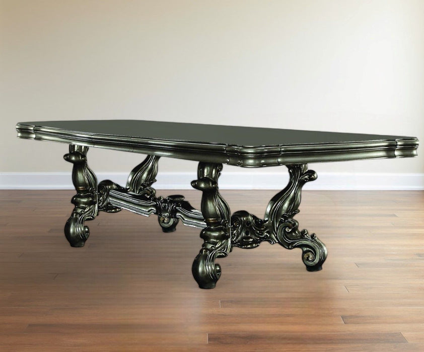 46" Solid Wood Trestle Base Dining Table - Green