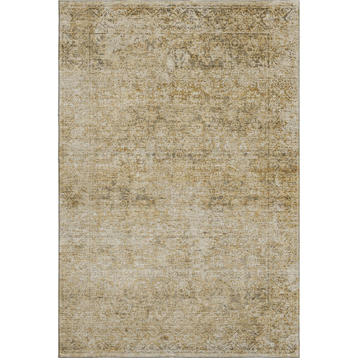 10' X 14' Abstract Washable Area Rug With UV Protection (717935) - Copper / Beige