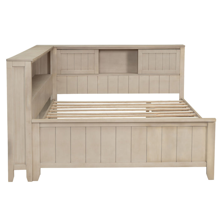 Daybed With Storage Shelves And 3 Drawers