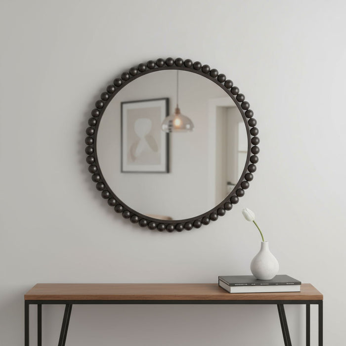43" Abstract Metal Framed Accent Mirror - Black