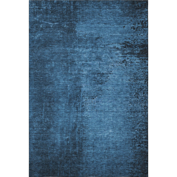 9' X 12' Abstract Washable Area Rug With UV Protection (648819) - Navy Blue / Gray