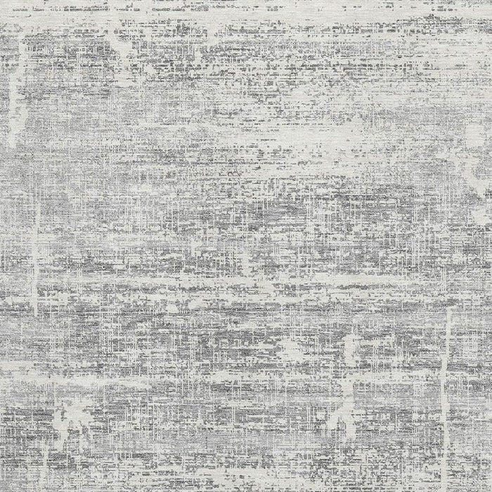 8' X 10' Abstract Washable Area Rug With UV Protection - Silver / Gray