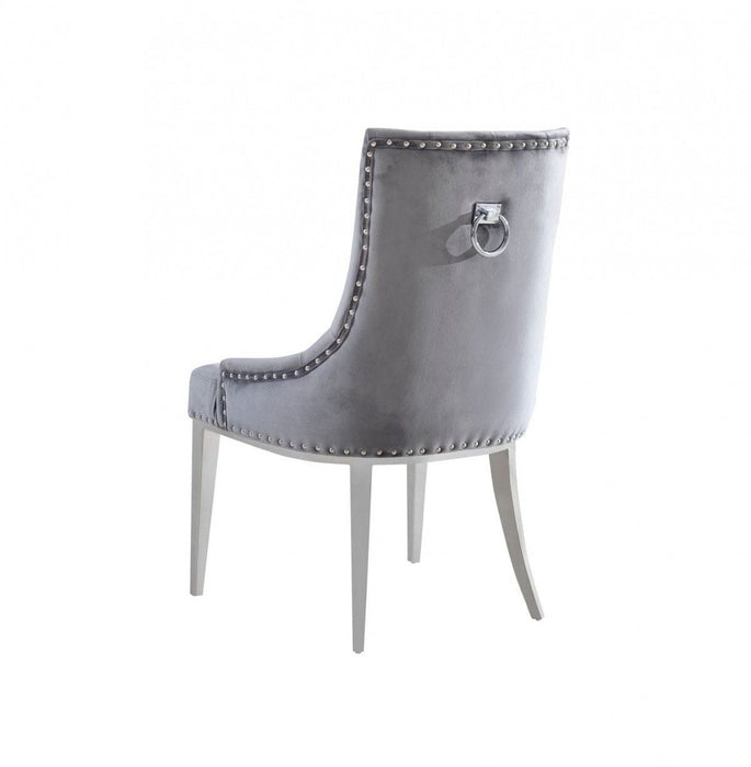 Tufted Dining Chairs (Set of 2) - Gray
