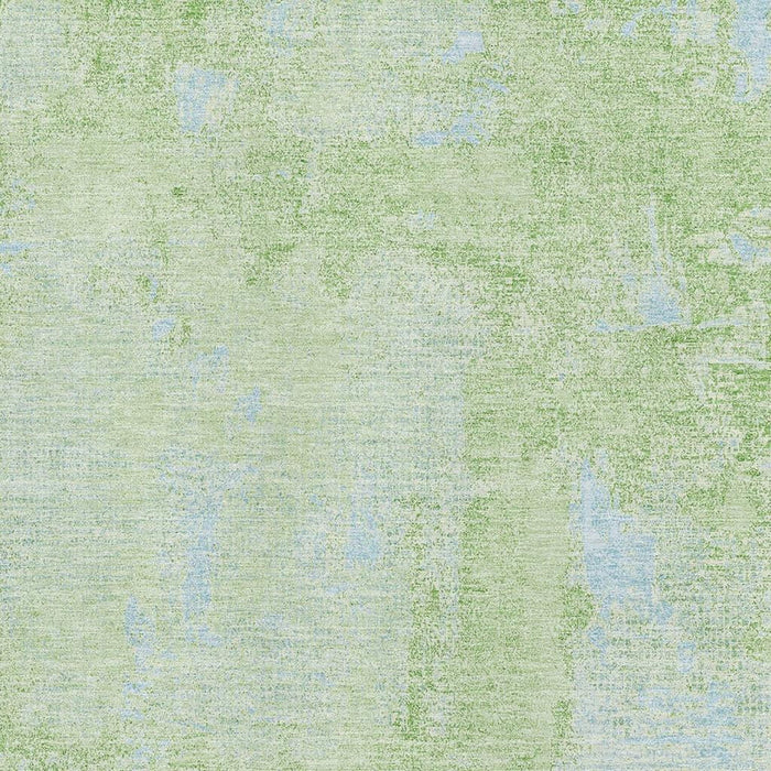 10' X 14' Abstract Washable Area Rug With UV Protection (677999) - Green / Sky Blue