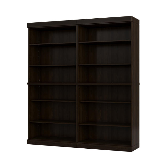 Adjustable Twelve Tier Library Bookcase - Espresso
