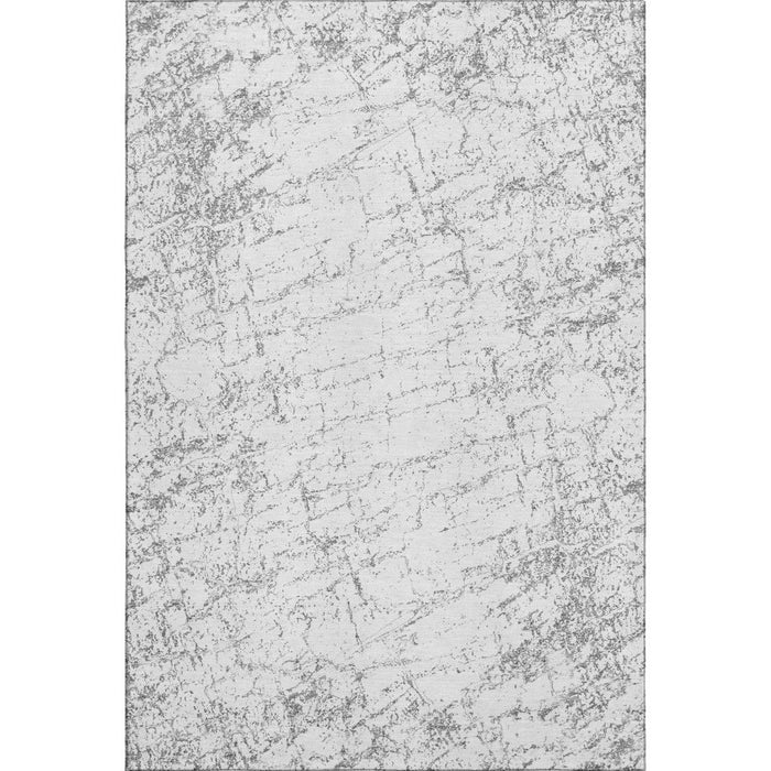 10' X 14' Abstract Washable Area Rug With UV Protection (651082) - Gray / Ivory