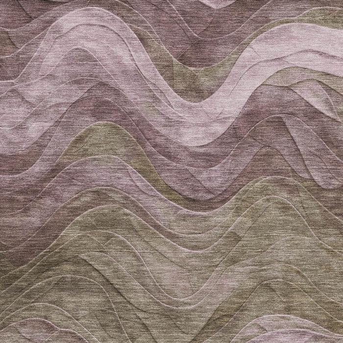 10' X 14' Abstract Washable Area Rug With UV Protection (697620) - Taupe / Beige / Green