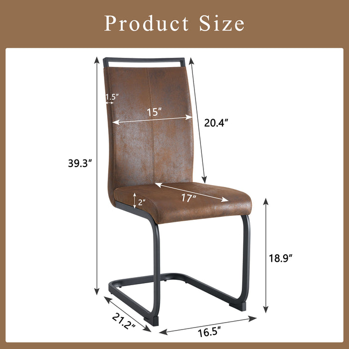 Set of Giga dining chairs with ergonomic backrests and sleek wooden legs, designed for comfort and modern dining rooms.