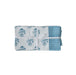 Set of four TOV Furniture Crissy cotton canvas printed napkins with blue vintage floral design.