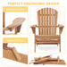Set of two Giga outdoor wooden Adirondack lounge patio chairs in natural cedar, perfect for garden outdoor relaxation.