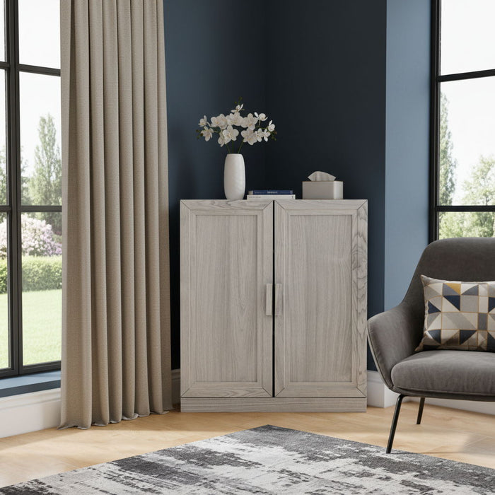 Corner Accent Cabinet With Two Doors (Set of 2) - White