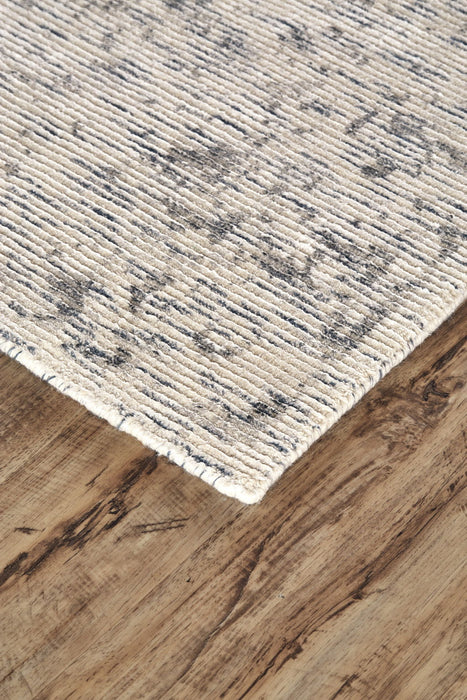 10' x 13' Abstract Hand Woven Area Rug - Ivory And Gray