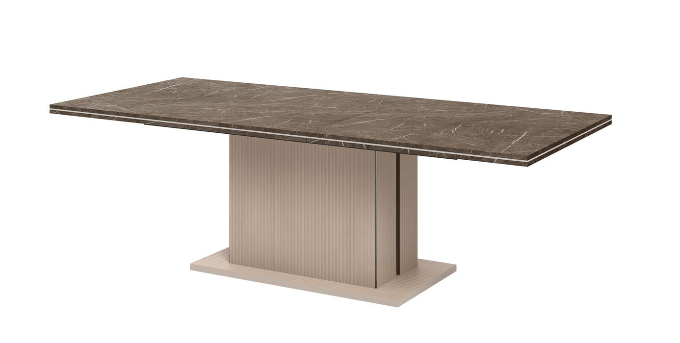 Fidia, Aris - Dining Table - Beige / Dark Brown