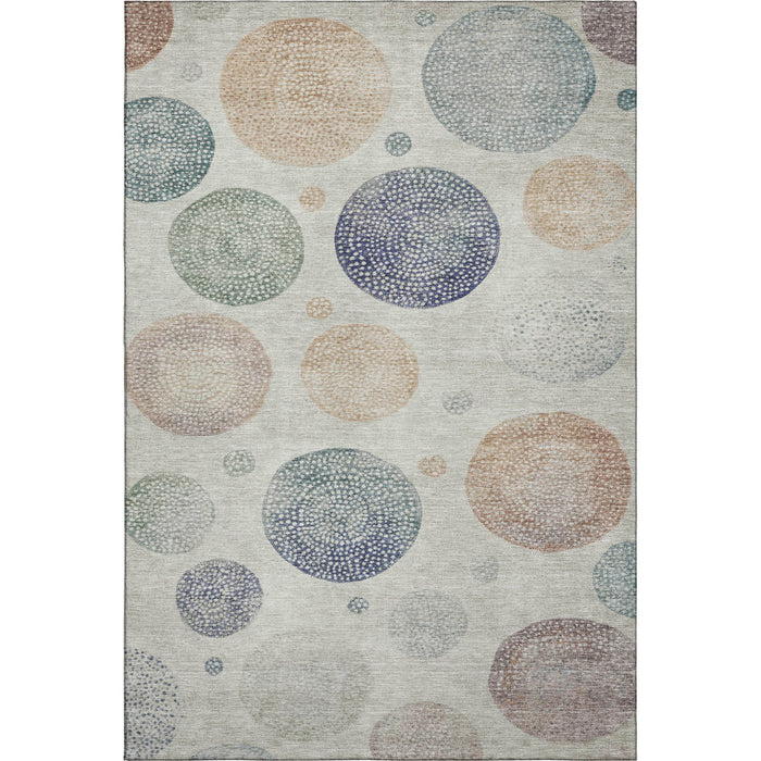 10' X 14' Geometric Washable Area Rug With UV Protection (707359) - Beige / Blue