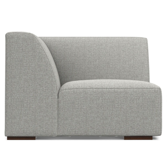 38" Fabric Modular Sofa With Brown Legs - Gray