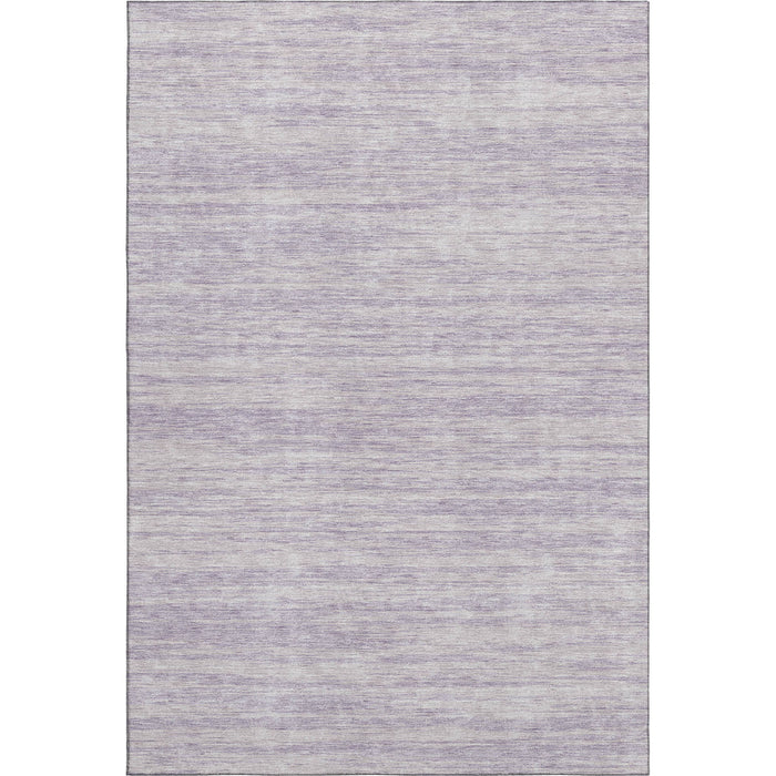 10' X 14' Striped Washable Area Rug With UV Protection (675612) - Lavender / Ivory