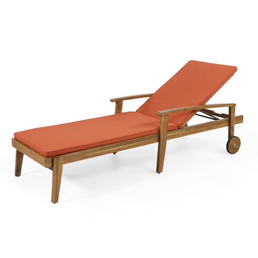 Giga Jason adjustable chaise lounge made of acacia wood for outdoor furniture lounging