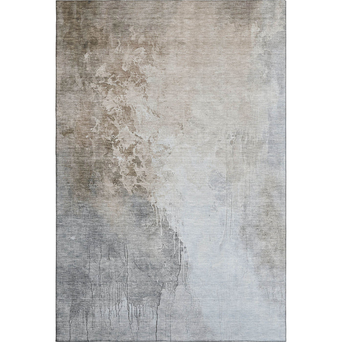 10' X 14' Abstract Washable Area Rug With UV Protection (705455) - Beige / Ivory